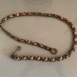 Gold and crystal chain belt